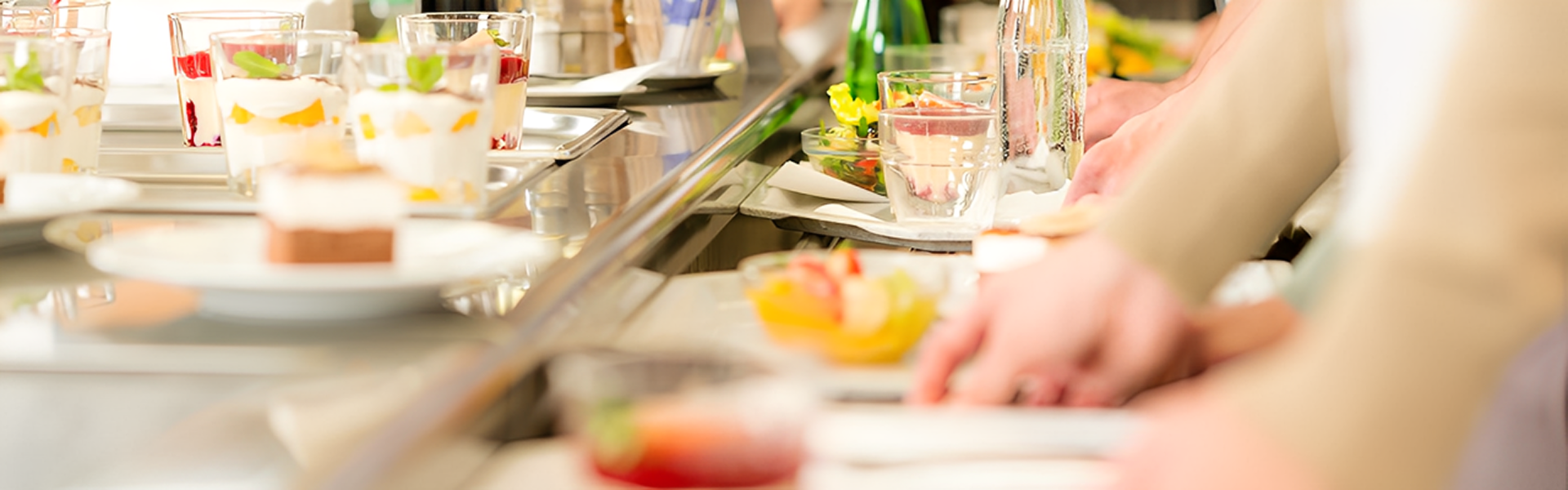 Assorted treats on a buffet table